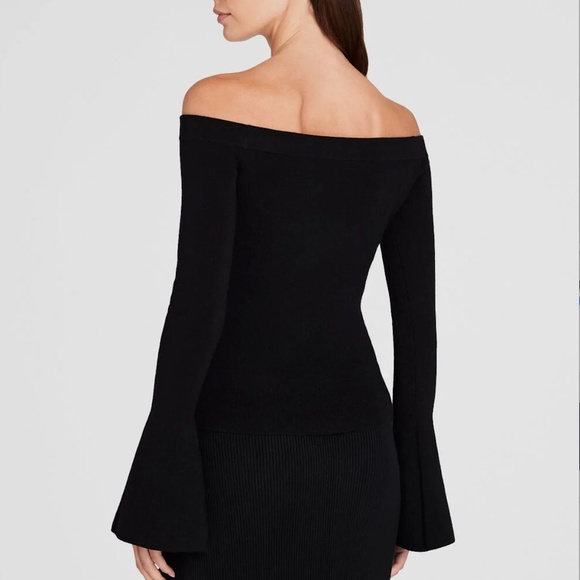 Off-The-Shoulder Rib Sweater - Brand New - NEVER WORN - Black - Picture 2 of 5